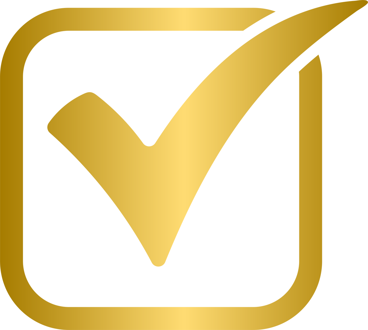 Gold check mark icon