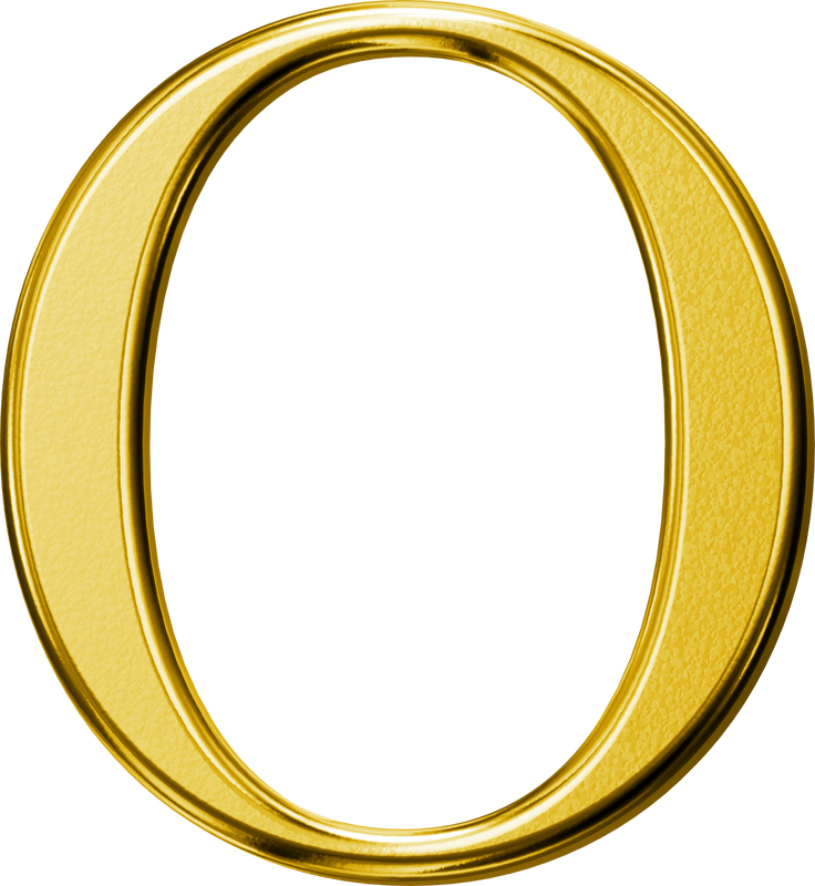 Luxury gold letter O